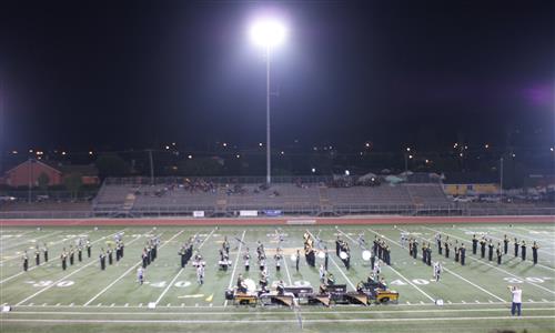 Marching band performing 